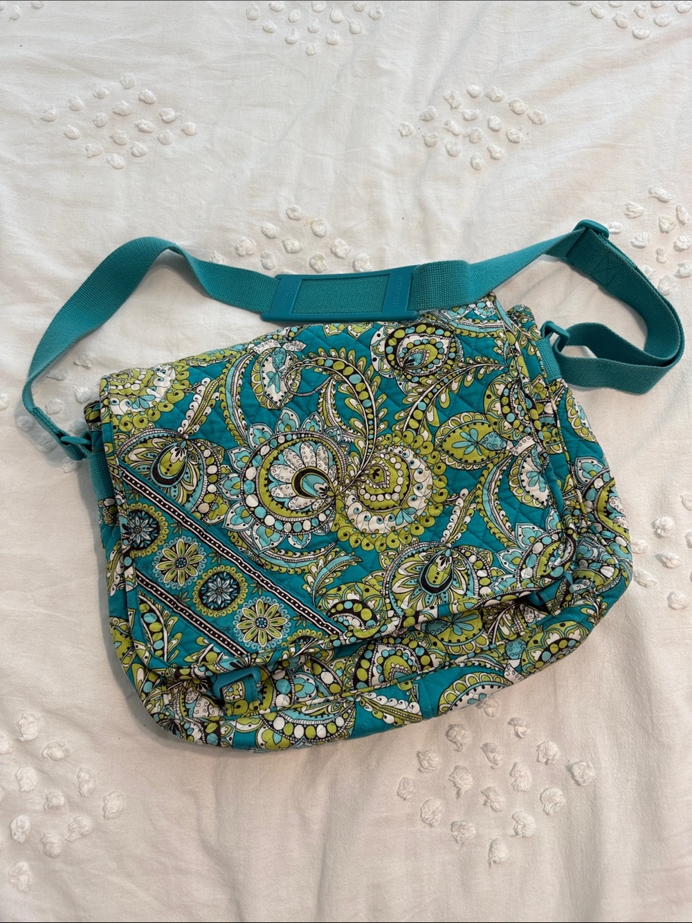 Teal Paisley peacock 🦚 messenger Bag - Lightweight Women’s Shoulder Bag